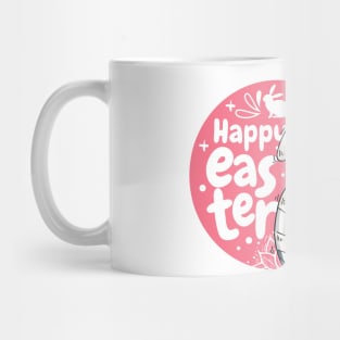 Happy Easter Day. Bunny and Egg Easter Mug